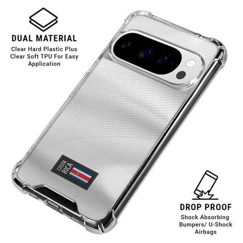 Costa Rica Soccer Flag Google Pixel 10 Pro XL Clear Case